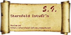 Sternfeld István névjegykártya
